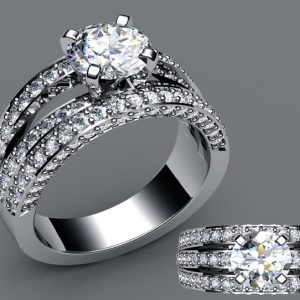 Platinum custom manufactured ring