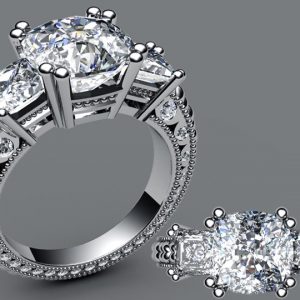 Custom designed white gold ring