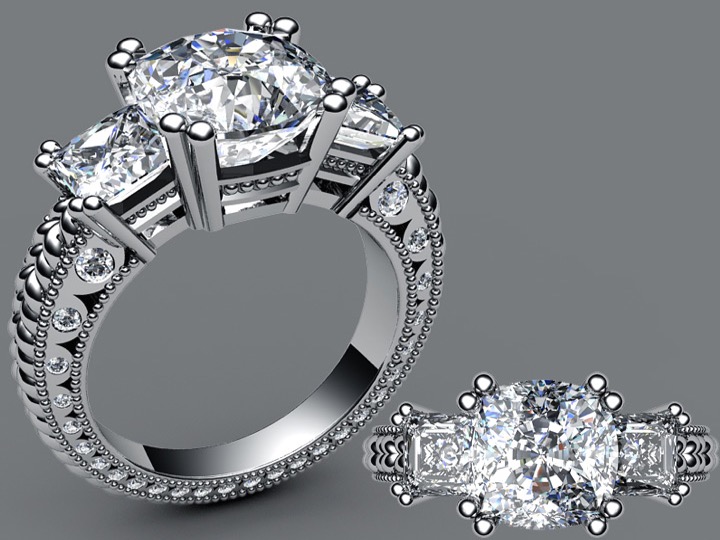 P126 - Francois Jewellers - Leading Jewellery Designer Custom designed white gold ring