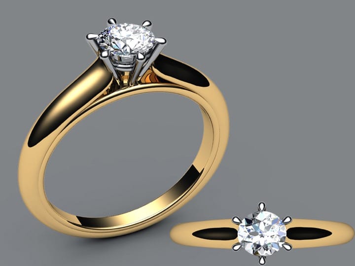 P146 - Francois Jewellers - Leading Jewellery Designer Yellow and white gold ring