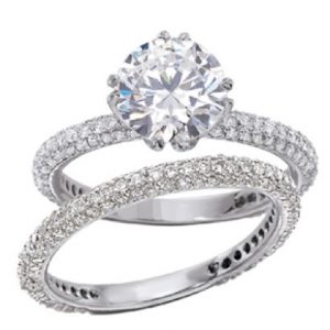 engagement and wedding ring set