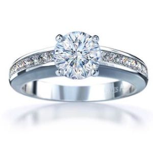 Engagement ring made to order - white gold