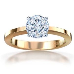 Yellow gold diamond ring