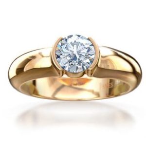 Yello gold engagement ring made to order