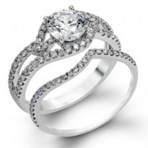 Diamond wedding and engagement set