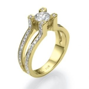 Yellow gold ring by jewellery designers